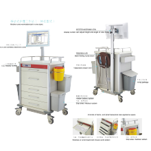 Hospital Furniture Doctor Workstation Height Adjustable Medical Computer Cart Trolley